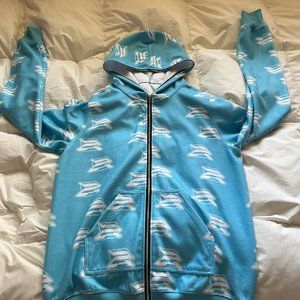 Blue Stratusvcn Full Zip Up Hoodie